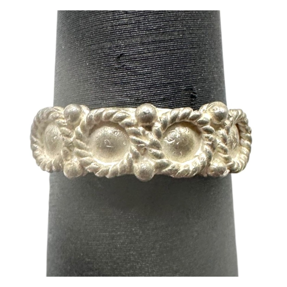 Vintage Sterling Ring Norway 925 Silver Dainty Floral 6.5 Women's Adjustable